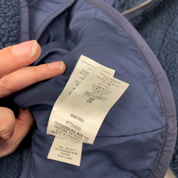 Patagonia Navy Blue Fleece Jacket - Picture 5 of 5